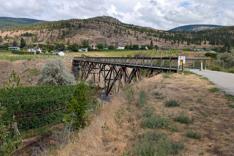 McCulloch Trestle on the Kettle Valley Rail Trail in Penticton British Columbia Canada